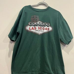 Vintage Las Vegas green t shirt XL